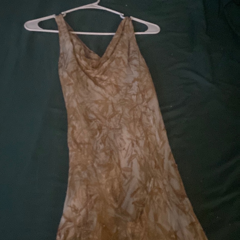 Semi formal sleeveless full length dress